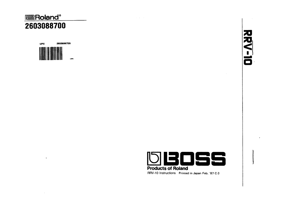 Boss Audio Systems RRV-10 manual 