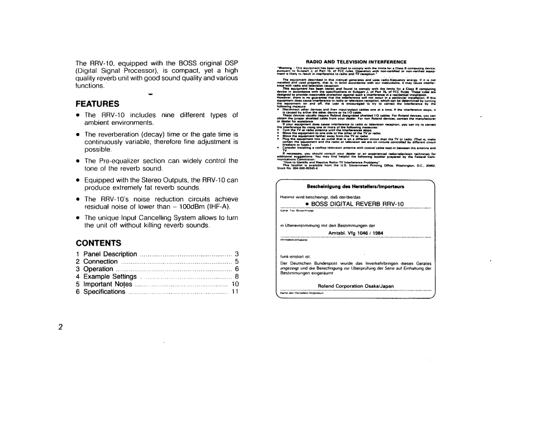 Boss Audio Systems RRV-10 manual 