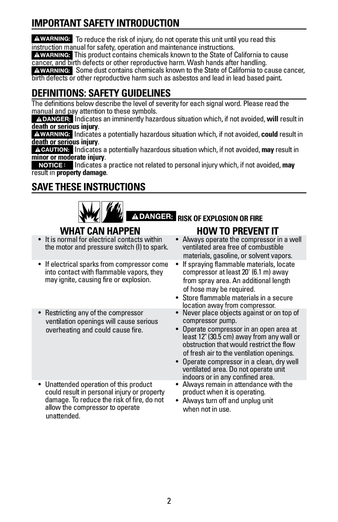 Bostitch BTFP02028 Important Safety Introduction, Definitions Safety Guidelines, What can happen, How to prevent it 