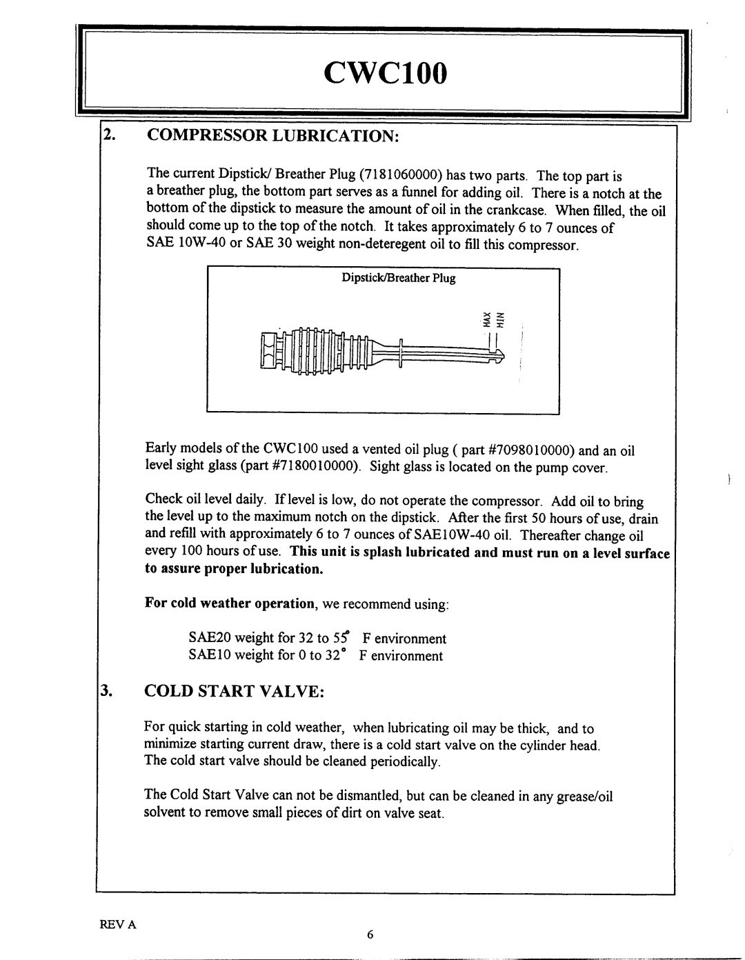 Bostitch CWC100 manual 