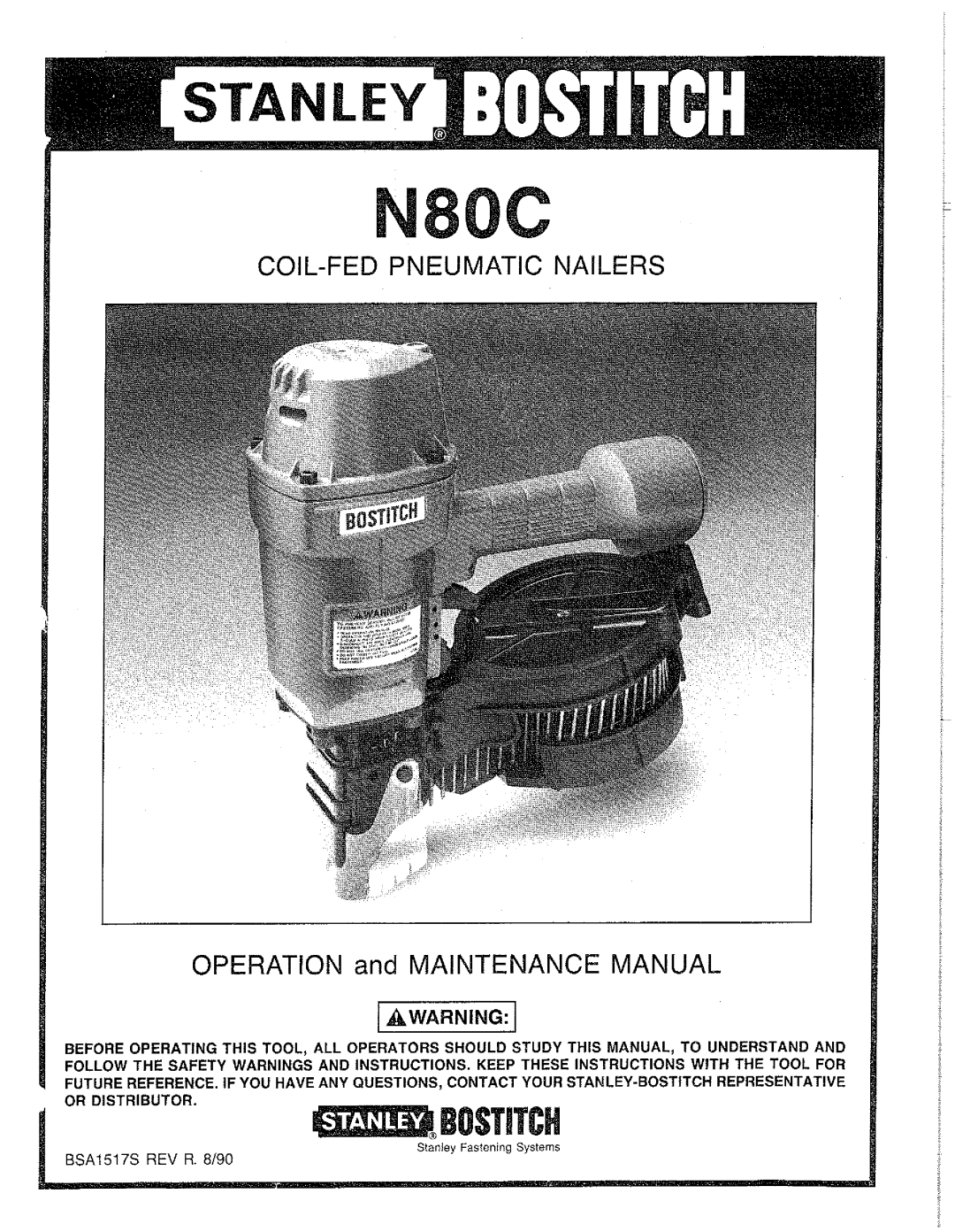 Bostitch N80C manual 