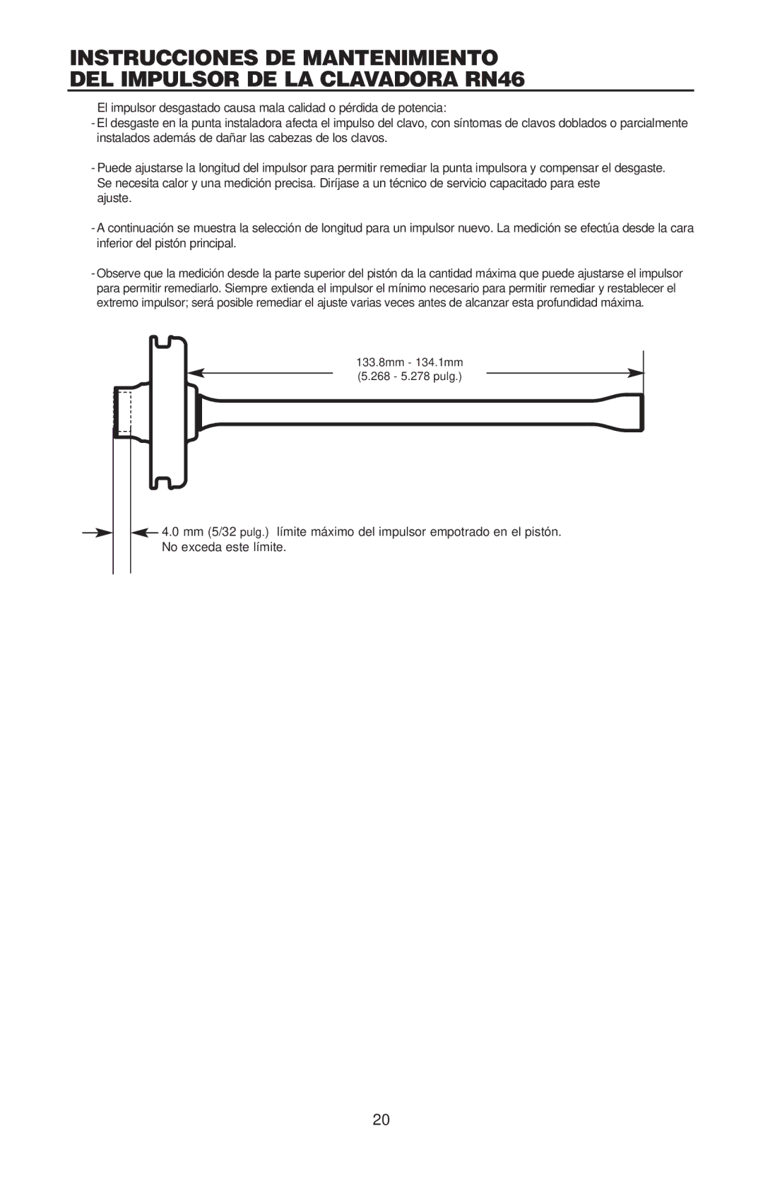 Bostitch RN46 manual 