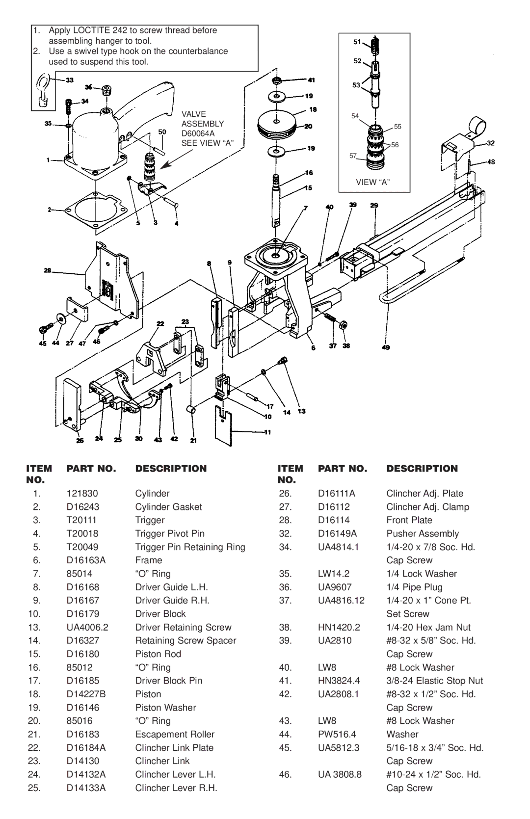 Bostitch SW9040 5/8 SW9040 3/4 SW9040 7/8 manual Description, LW8 