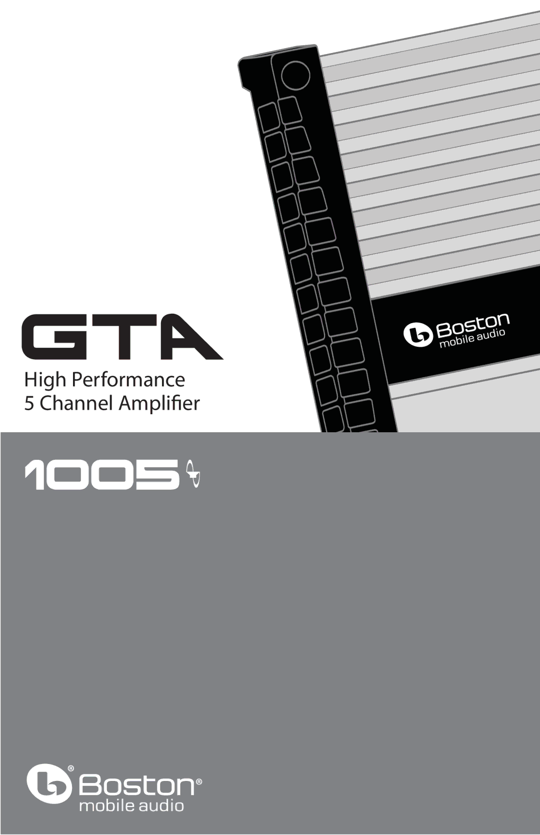 Boston Acoustics 1005 manual Gta 