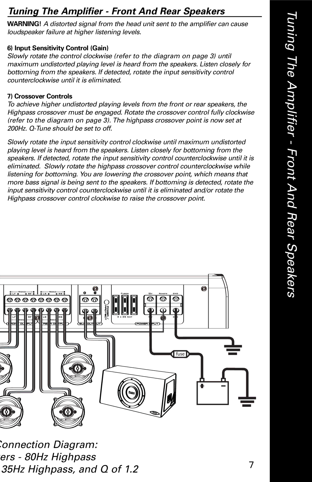 Boston Acoustics 1005 manual Crossover Controls 