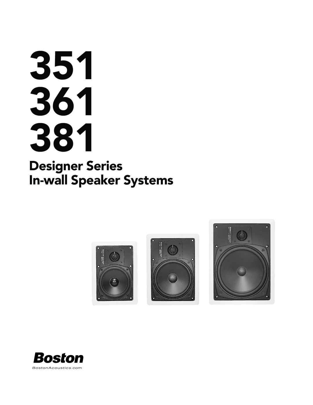 Boston Acoustics 351 361 381 manual 