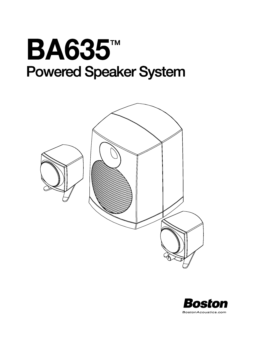 Boston Acoustics manual BA635TM, Powered Speaker System 