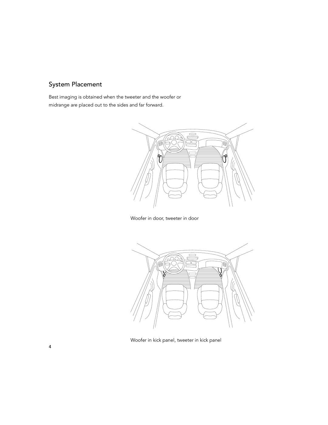 Boston Acoustics 5.5, 6.53, 4.5 installation manual System Placement 