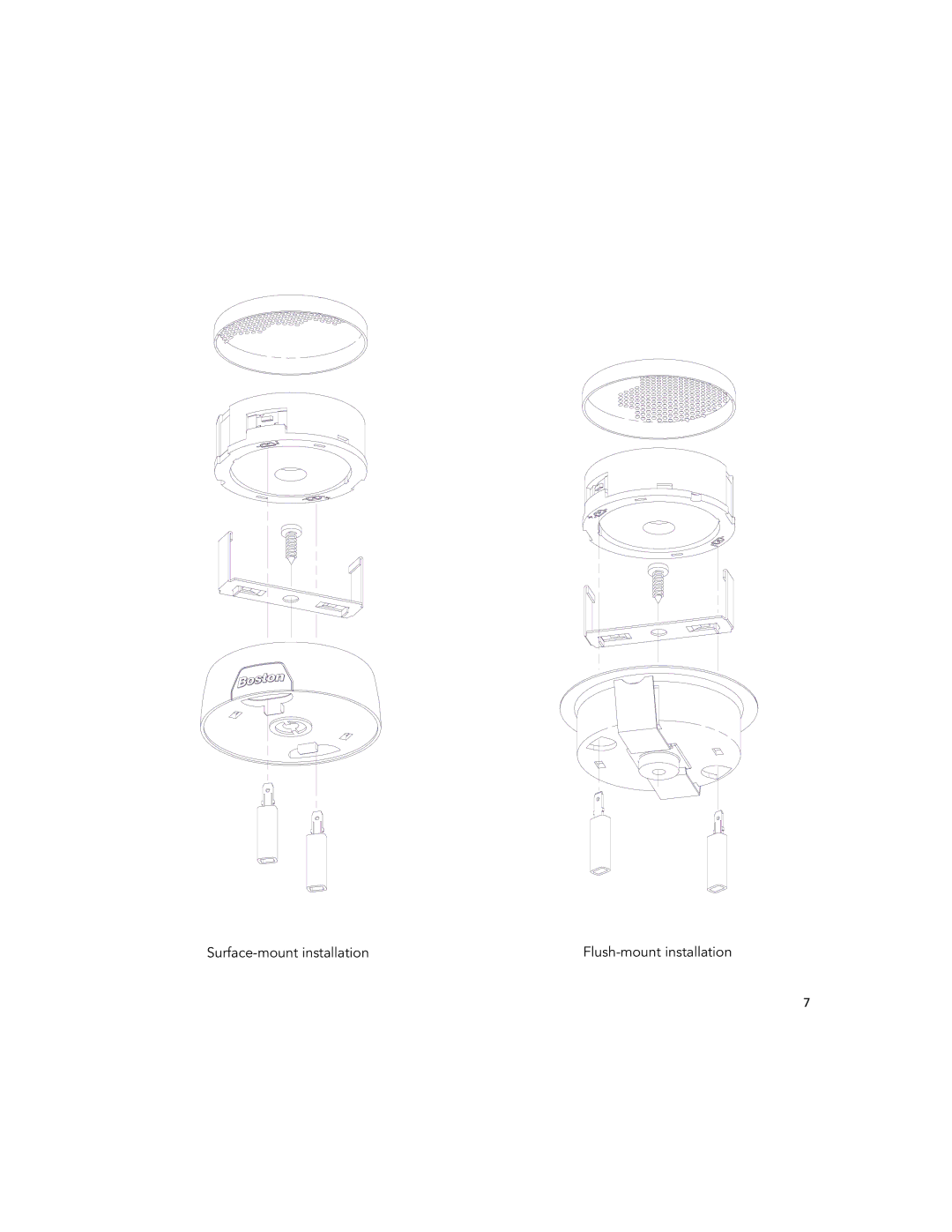 Boston Acoustics 4.5, 5.5, 6.53 installation manual Surface-mount installation 