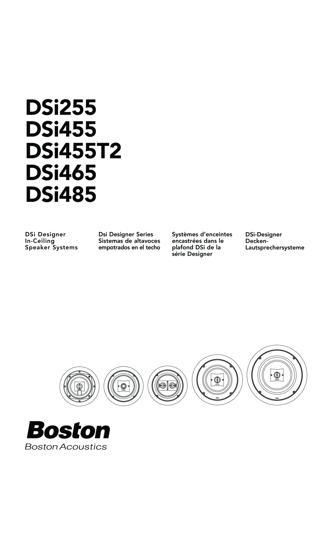 Boston Acoustics manual DSi255 DSi455 DSi455T2 DSi465 DSi485 