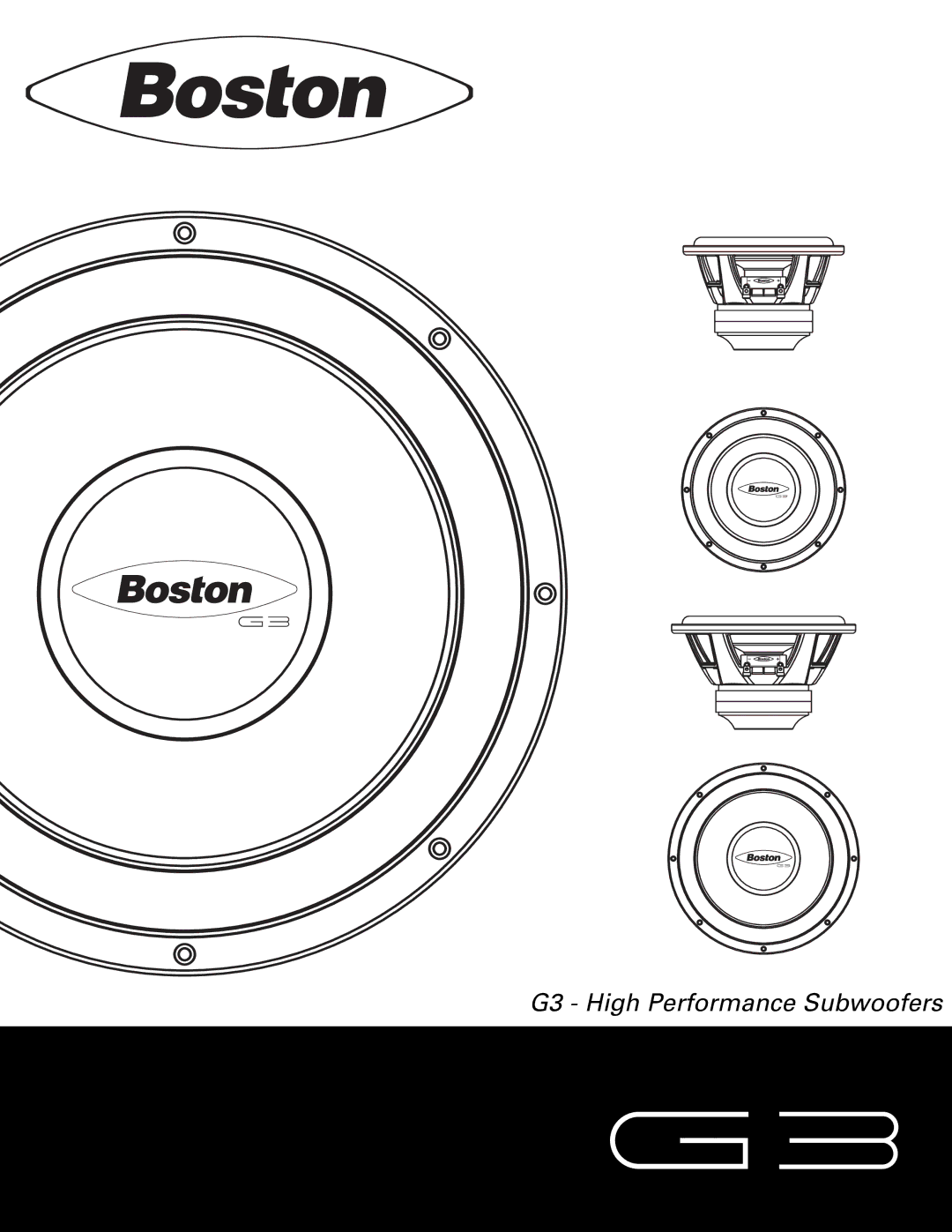 Boston Acoustics G312-44, G310-44 manual G3 High Performance Subwoofers 