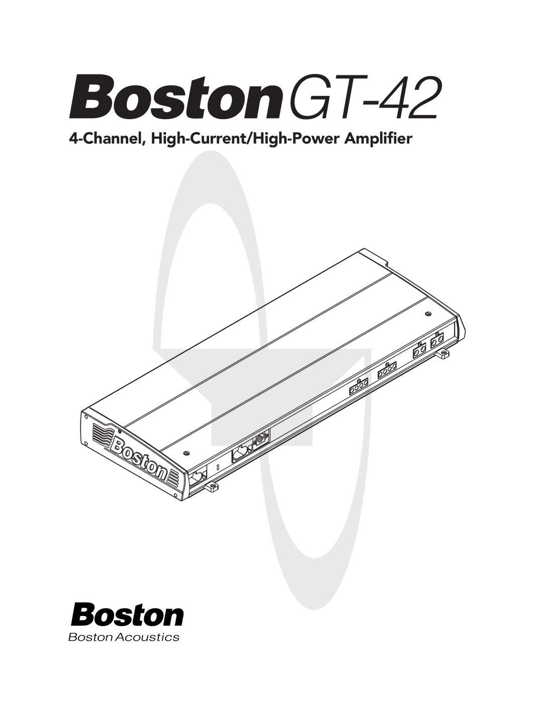 Boston Acoustics GT-424-Channel manual Channel, High-Current/High-Power Ampliﬁer 