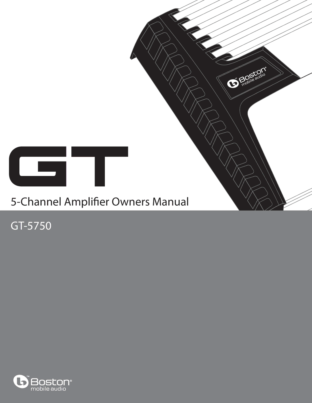 Boston Acoustics GT-5750 owner manual 