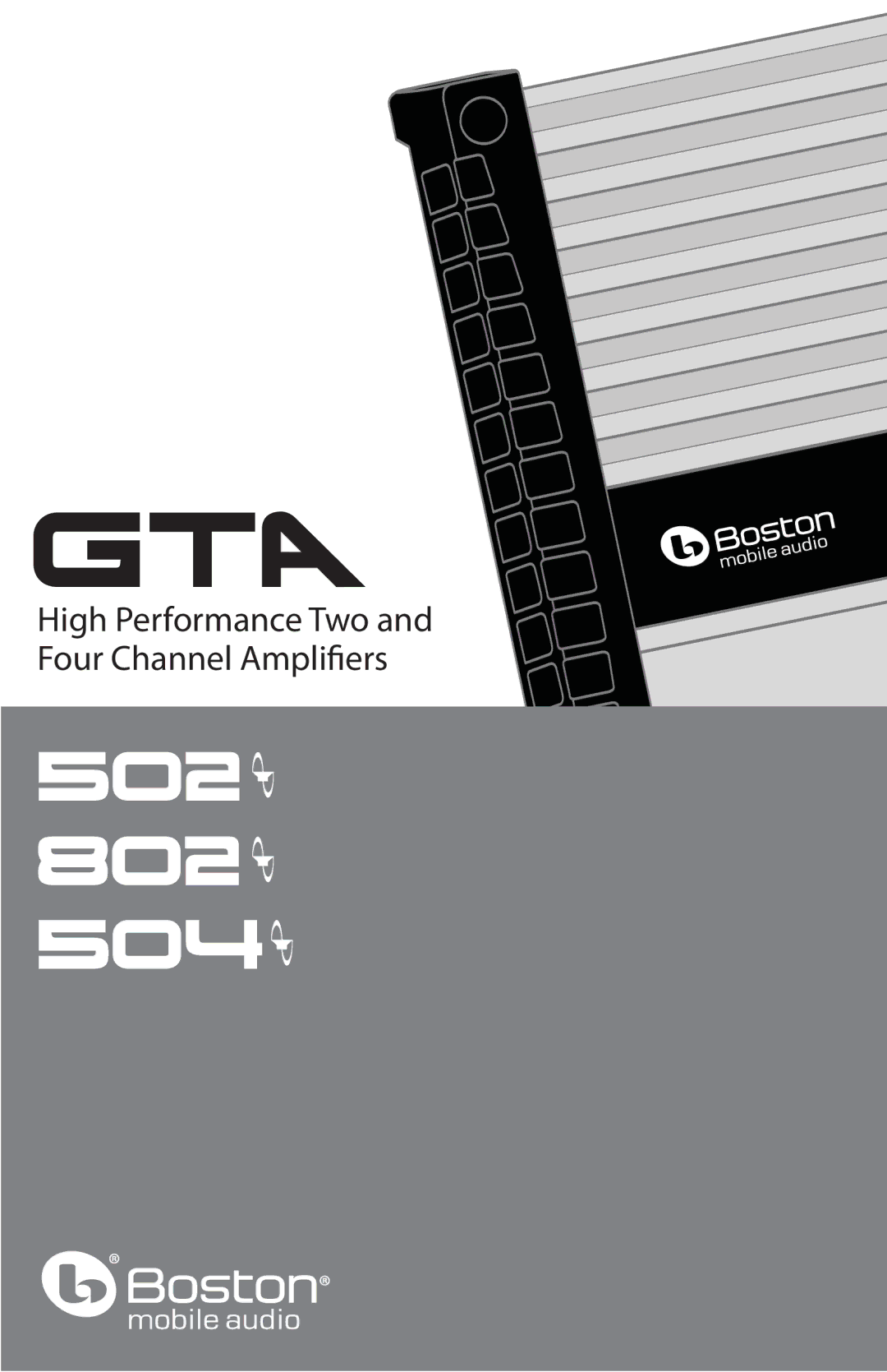 Boston Acoustics GTA-502, GTA-504, GTA-802 manual Gta 