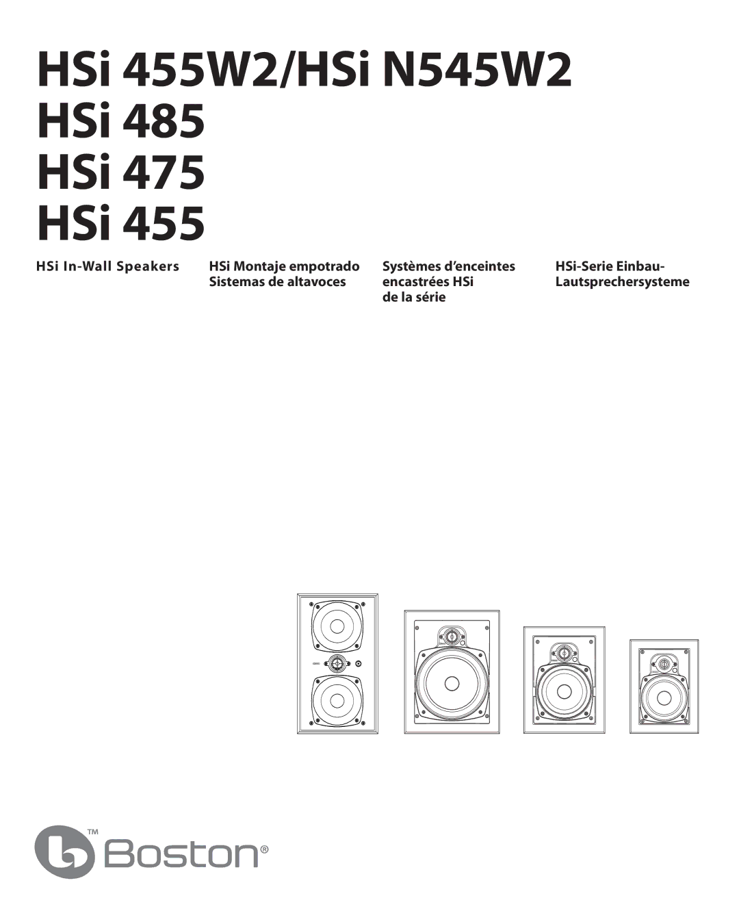 Boston Acoustics HSi N545W2 manual Systèmes d’enceintes, Lautsprechersysteme 