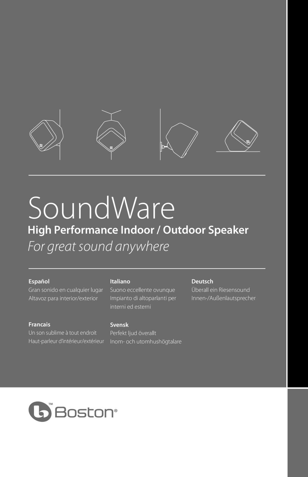 Boston Acoustics Indoor / Outdoor Speaker manual SoundWare 