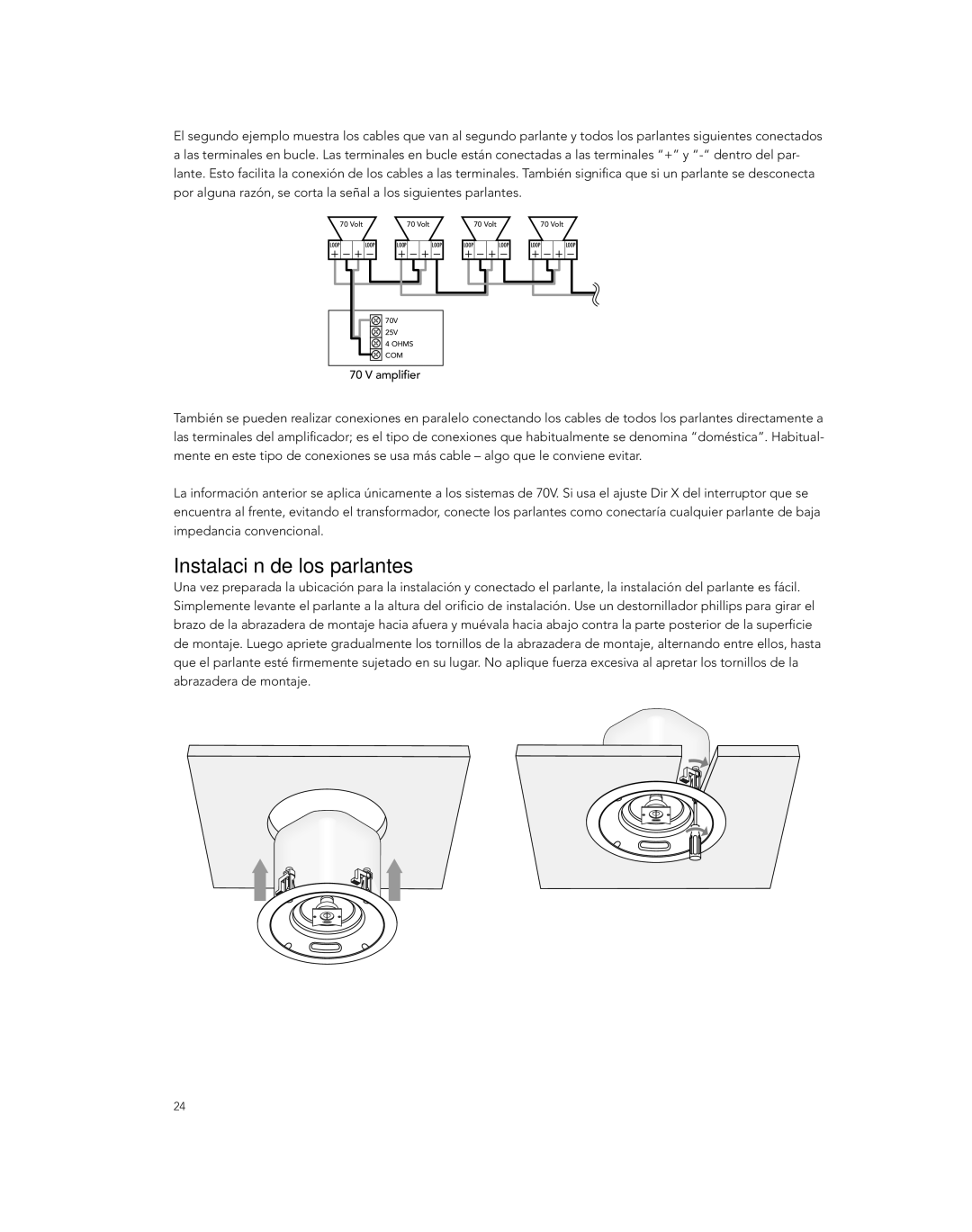 Boston Acoustics PRI85SUBCV, PRI685CV, PRI665CV owner manual Instalación de los parlantes 