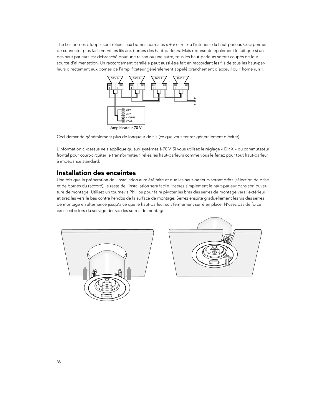 Boston Acoustics PRI665CV, PRI85SUBCV, PRI685CV owner manual Installation des enceintes 