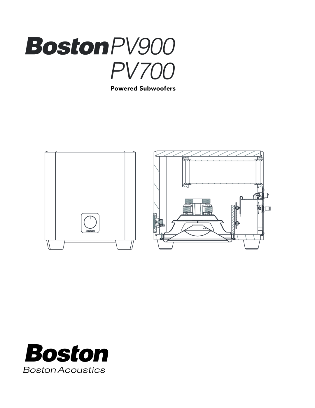 Boston Acoustics manual PV900 PV700, Powered Subwoofers 