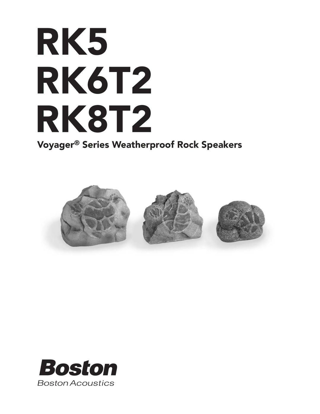 Boston Acoustics manual RK5 RK6T2 RK8T2 