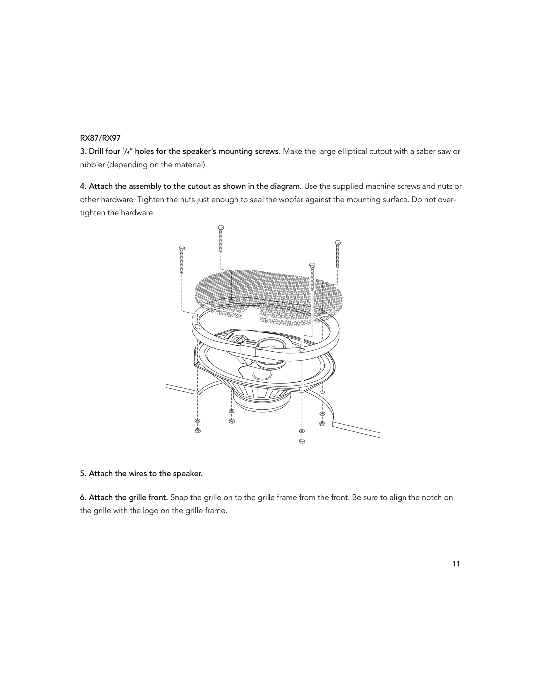 Boston Acoustics RX67DIN, RX47, RX97, RX87, RX57DIN installation instructions 