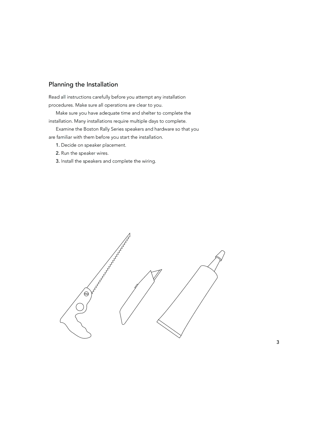 Boston Acoustics RX57DIN, RX47, RX97, RX87, RX67DIN installation instructions Planning the Installation 