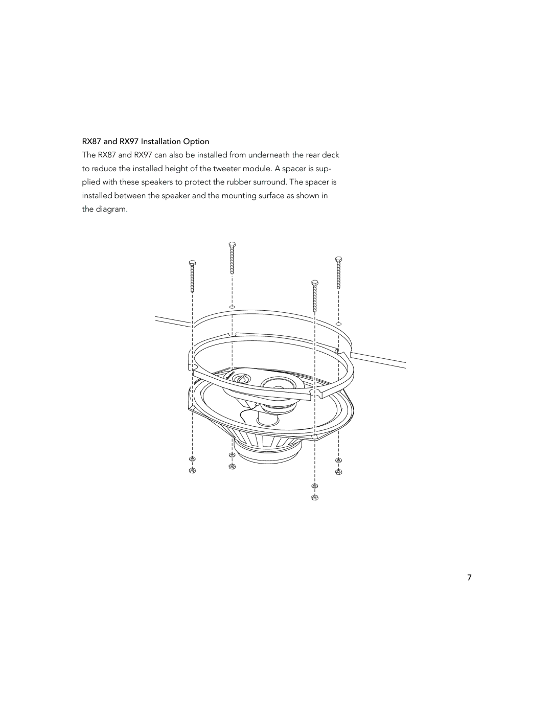 Boston Acoustics RX97, RX47, RX87, RX57DIN, RX67DIN installation instructions 