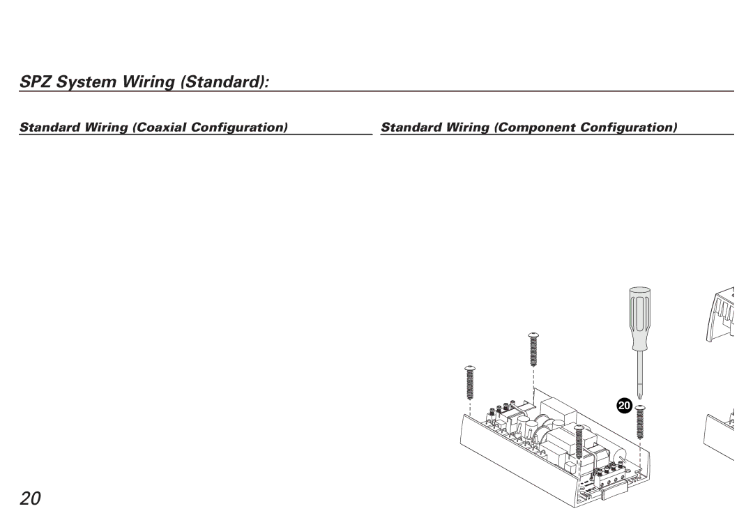 Boston Acoustics SPZ50, SPZ60 manual SPZ System Wiring Standard 