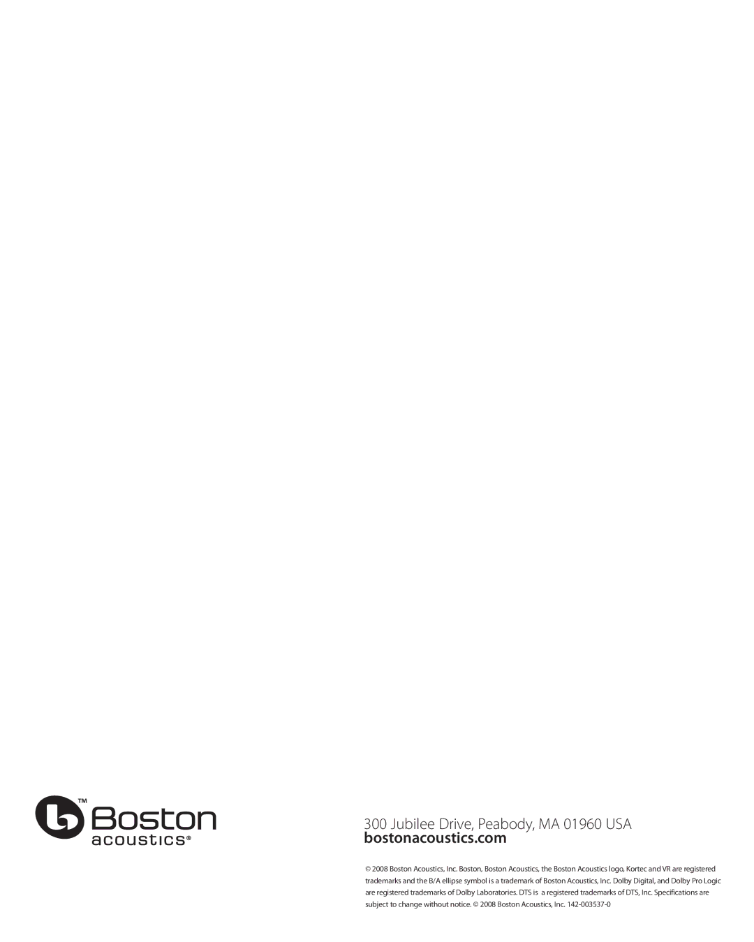 Boston Acoustics VSi H470T2, HSi H460T2 manual Bostonacoustics.com 