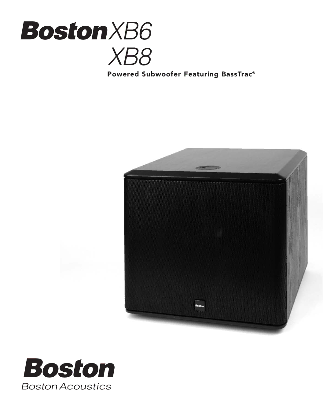 Boston Acoustics XB6 manual XB8 