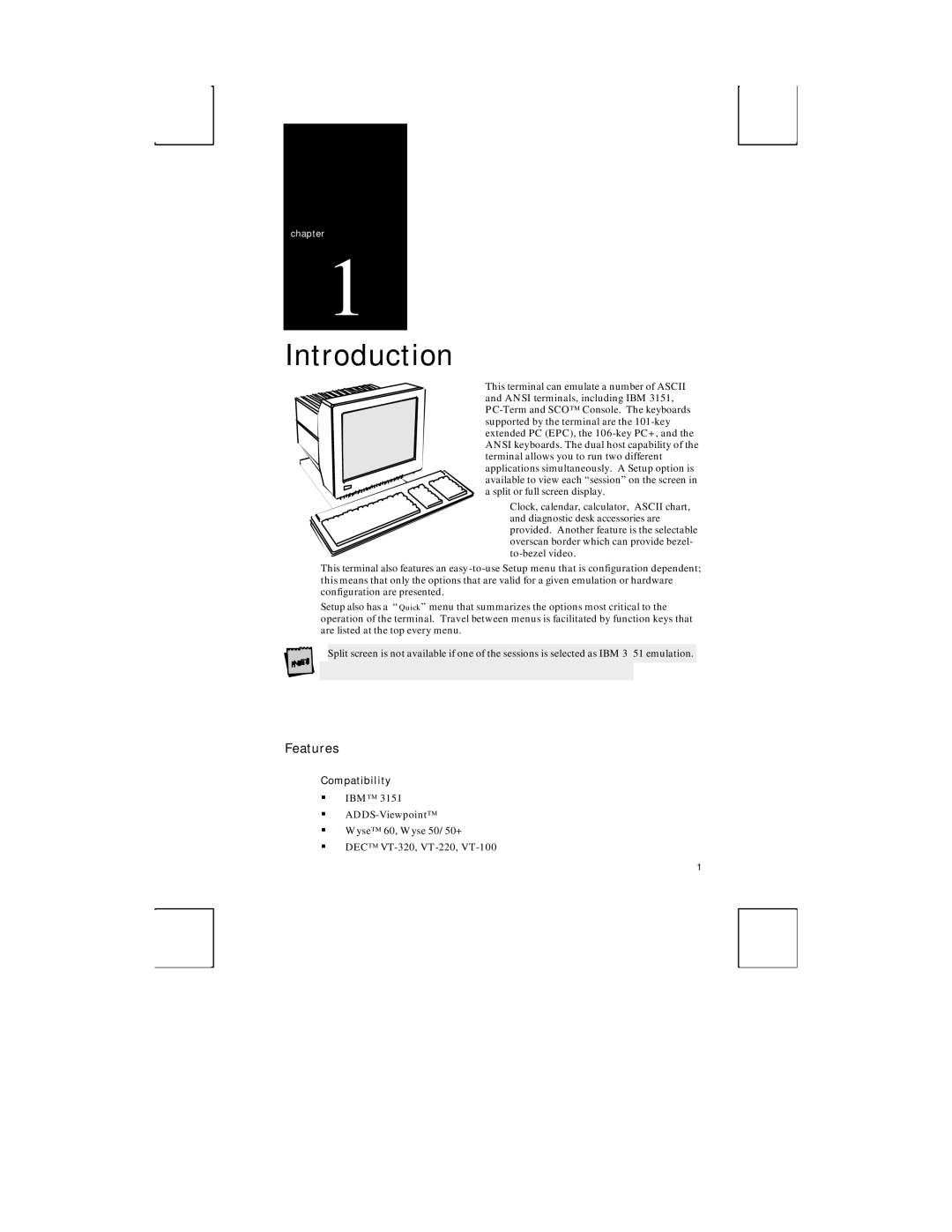 Boundless Technologies ADDS 3153 ASCII manual Features, Compatibility 