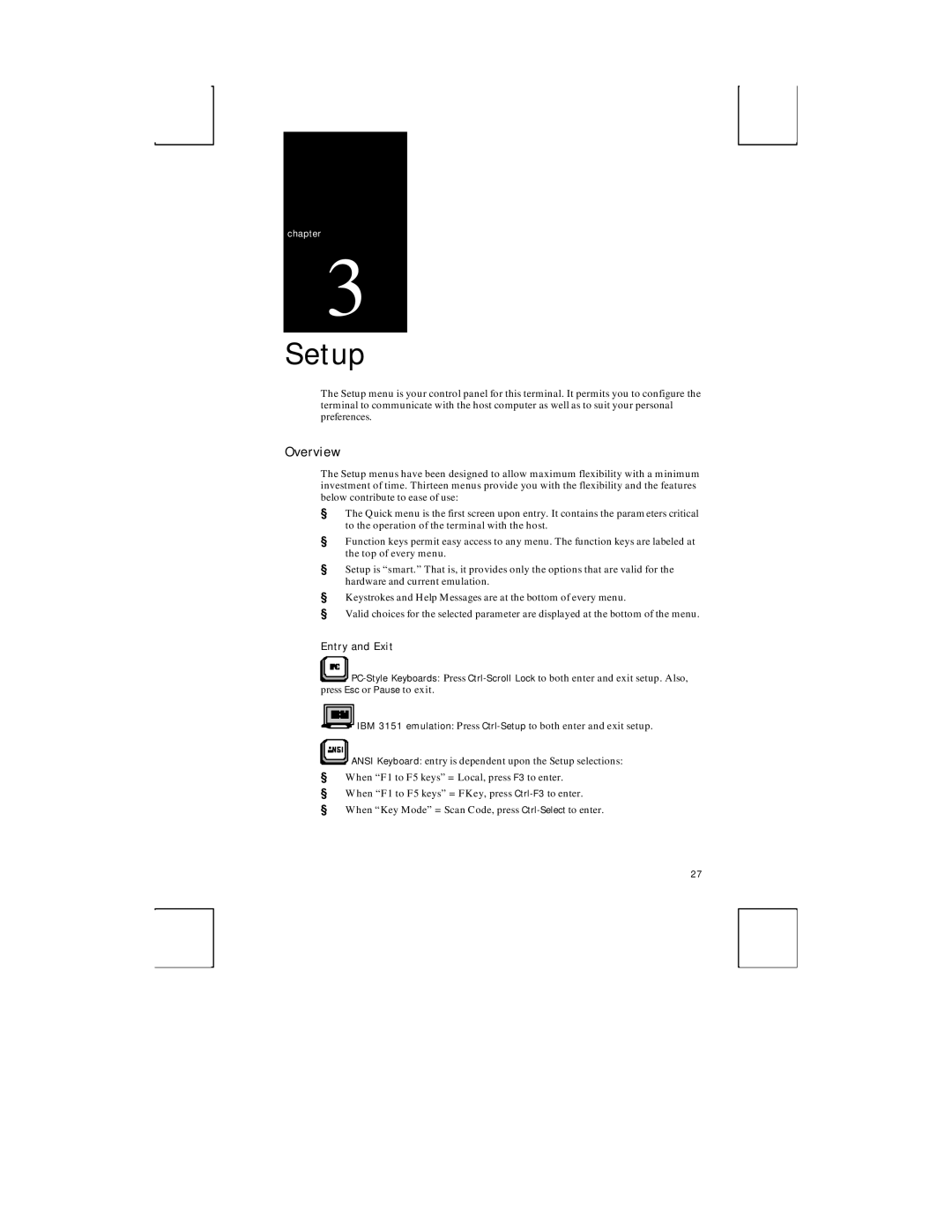 Boundless Technologies ADDS 3153 ASCII manual Overview, Entry and Exit 