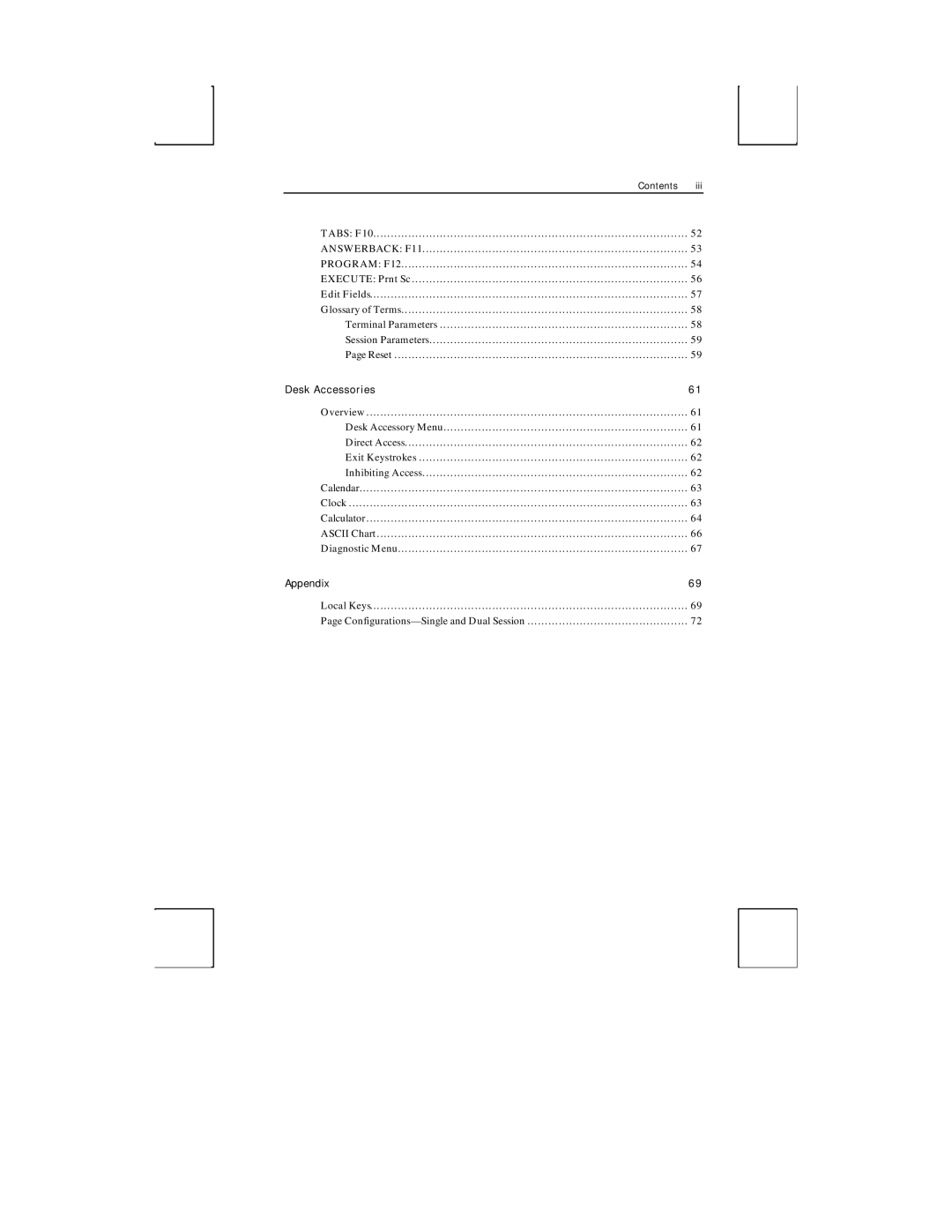 Boundless Technologies ADDS 3153 ASCII manual Tabs F10 Answerback F11 Program F12 