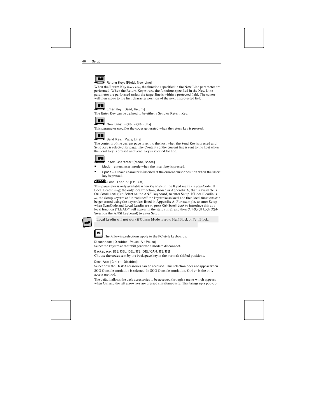 Boundless Technologies ADDS 3153 ASCII manual Enter Key can be defined to be either a Send or Return Key 