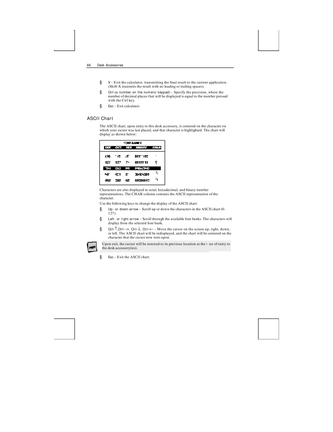 Boundless Technologies ADDS 3153 ASCII manual Ascii Chart 