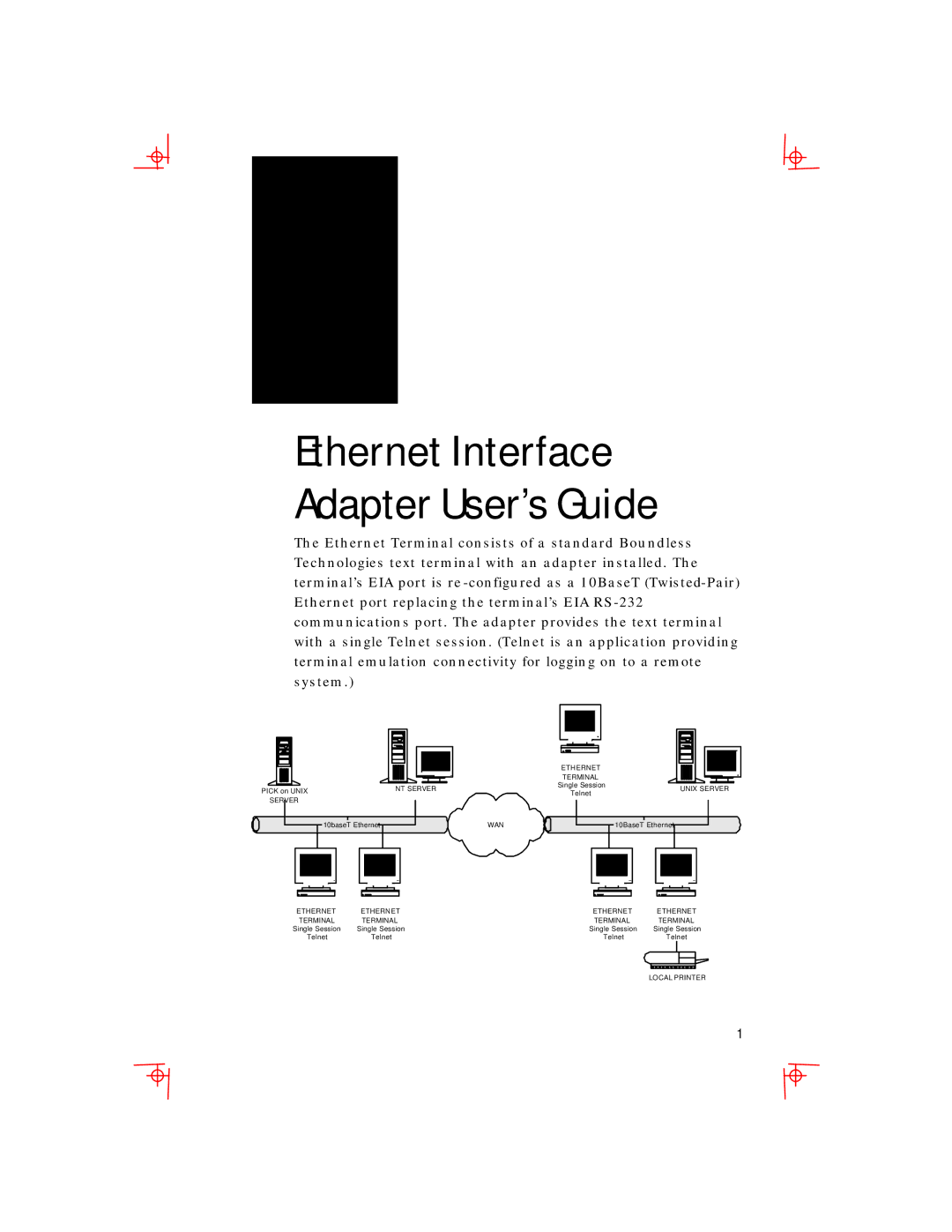 Boundless Technologies manual Ethernet Interface Adapter User’s Guide, Chapter 