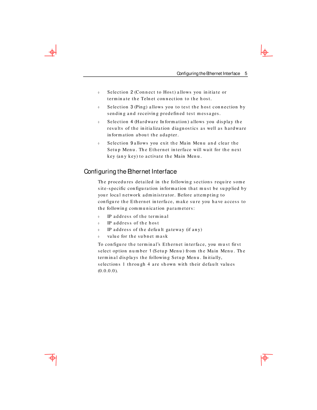 Boundless Technologies Ethernet Interface Adapter manual Configuring the Ethernet Interface 