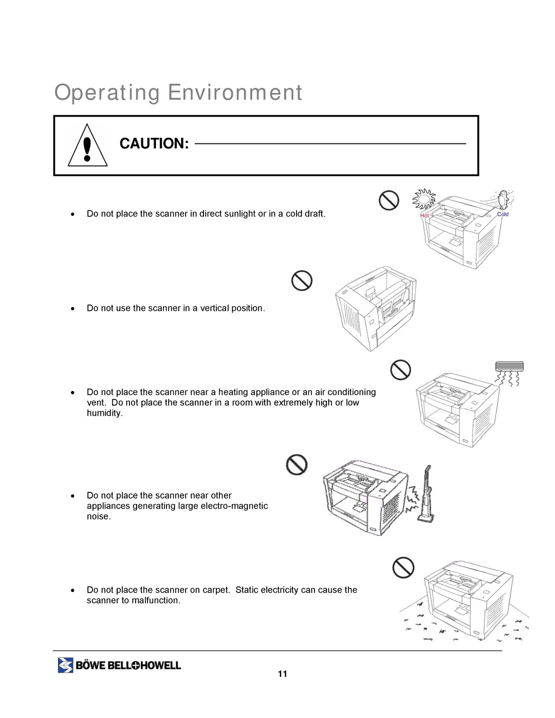 Bowe, Bell + Howell 1200, 1400U manual Operating Environment 