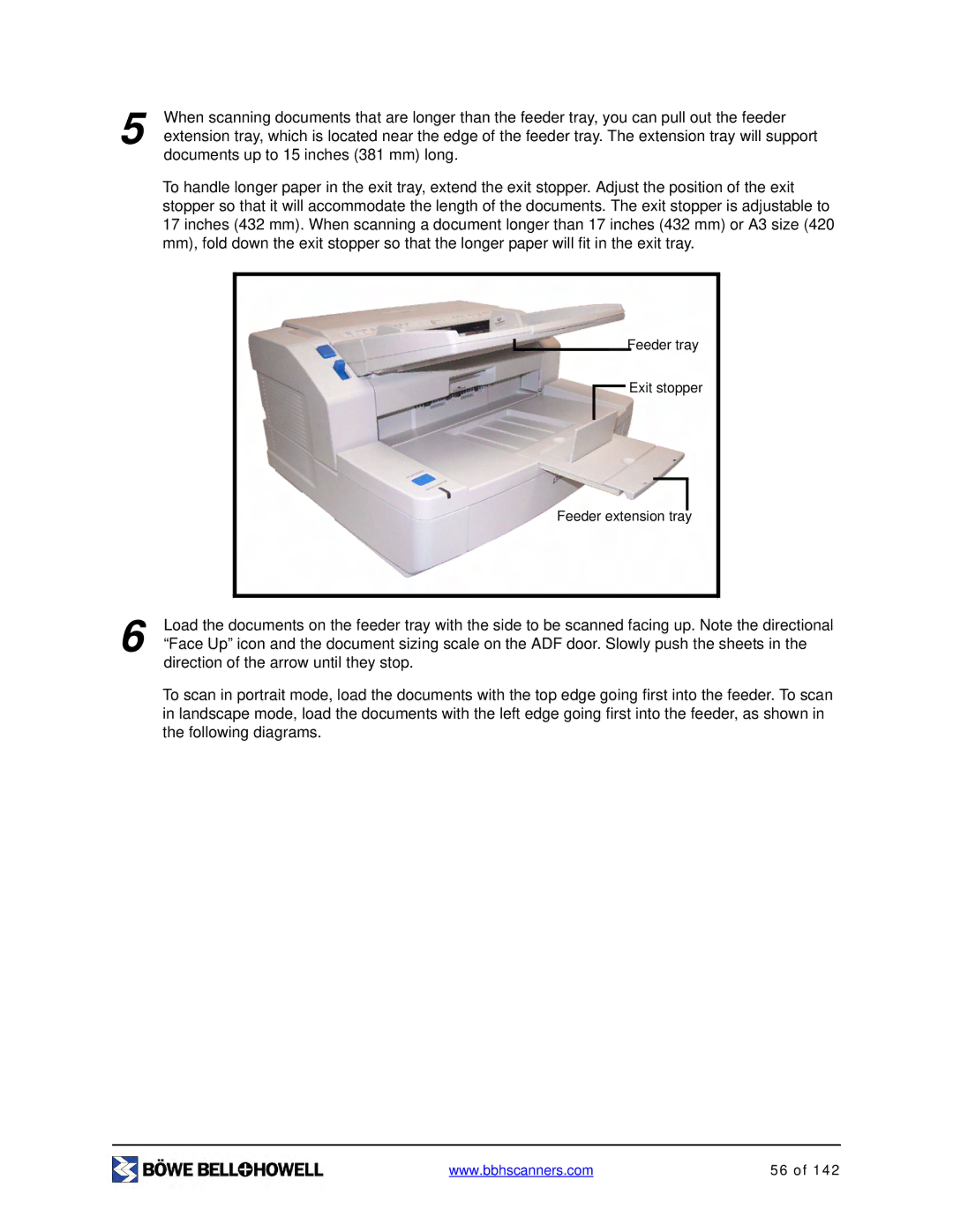 Bowe, Bell + Howell S006830 manual Documents up to 15 inches 381 mm long 