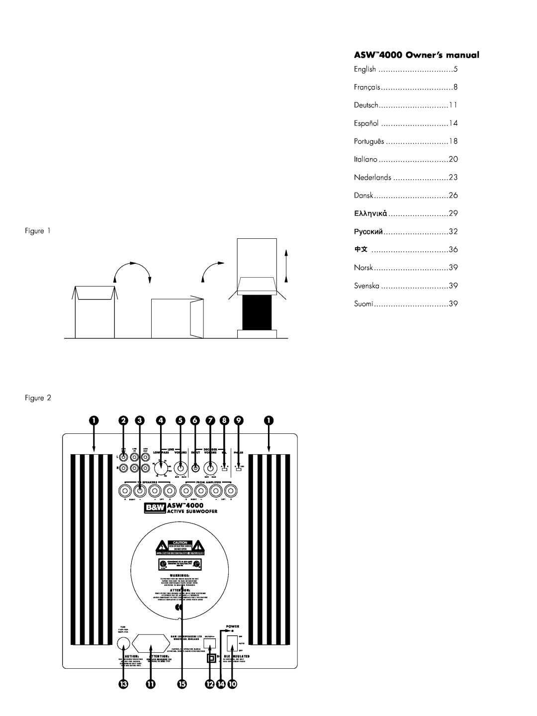 Bowers & Wilkins 4000 owner manual 