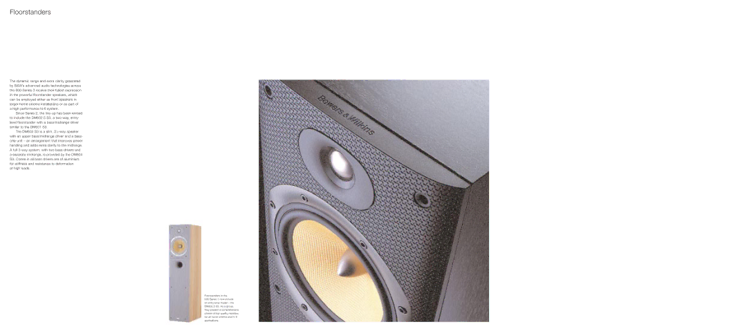 Bowers & Wilkins 600 Series 3 brochure Floorstanders 