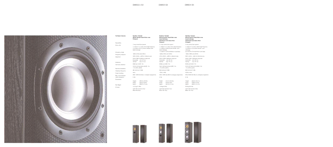 Bowers & Wilkins 600 Series 3 brochure DM602.5 S3 DM603 S3 DM604 S3 