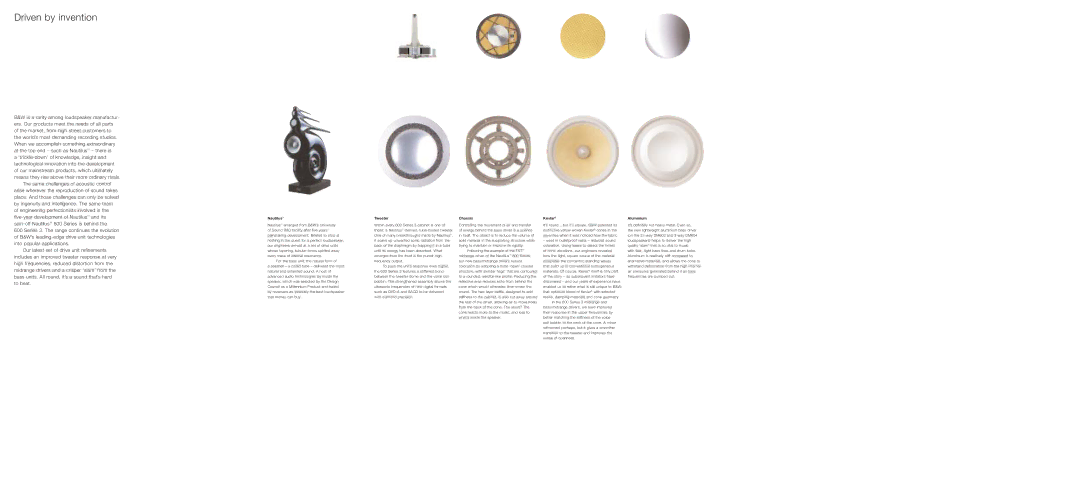 Bowers & Wilkins 600 Series 3 brochure Driven by invention 