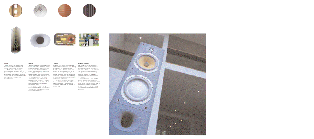 Bowers & Wilkins 600 Series 3 brochure Bracing, Flowport, Crossover, Subwoofer Amplifiers 