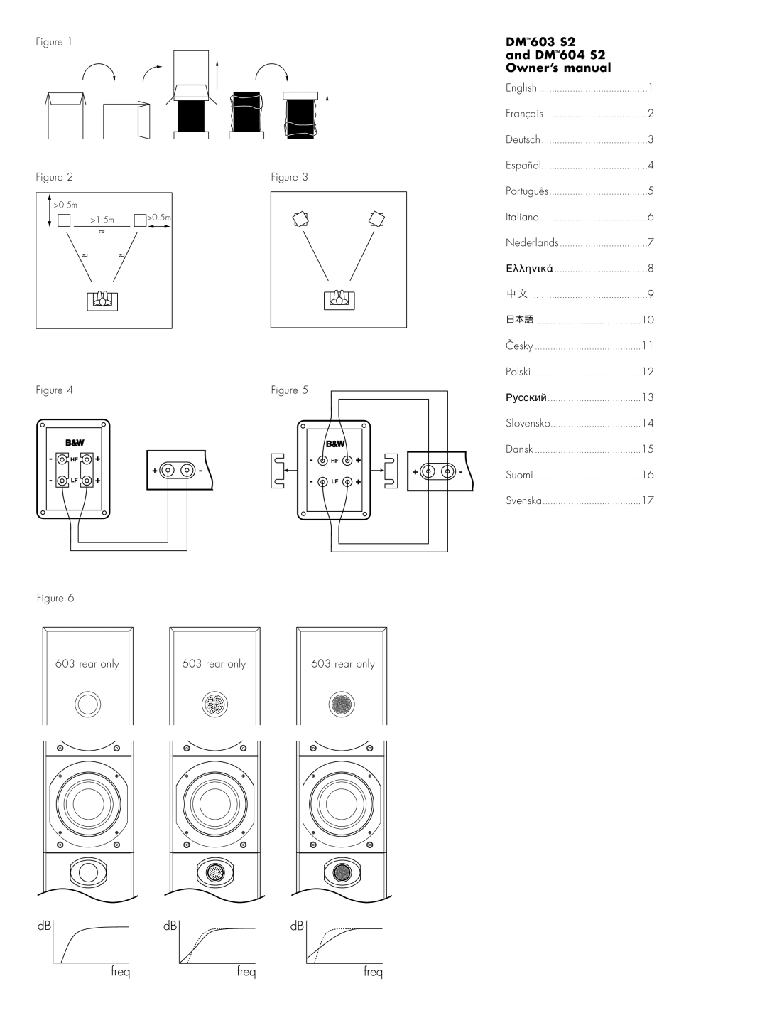 Bowers & Wilkins owner manual DM603 S2 DM604 S2 