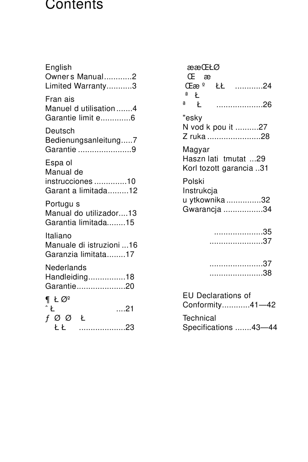 Bowers & Wilkins 683, 600 owner manual Contents 