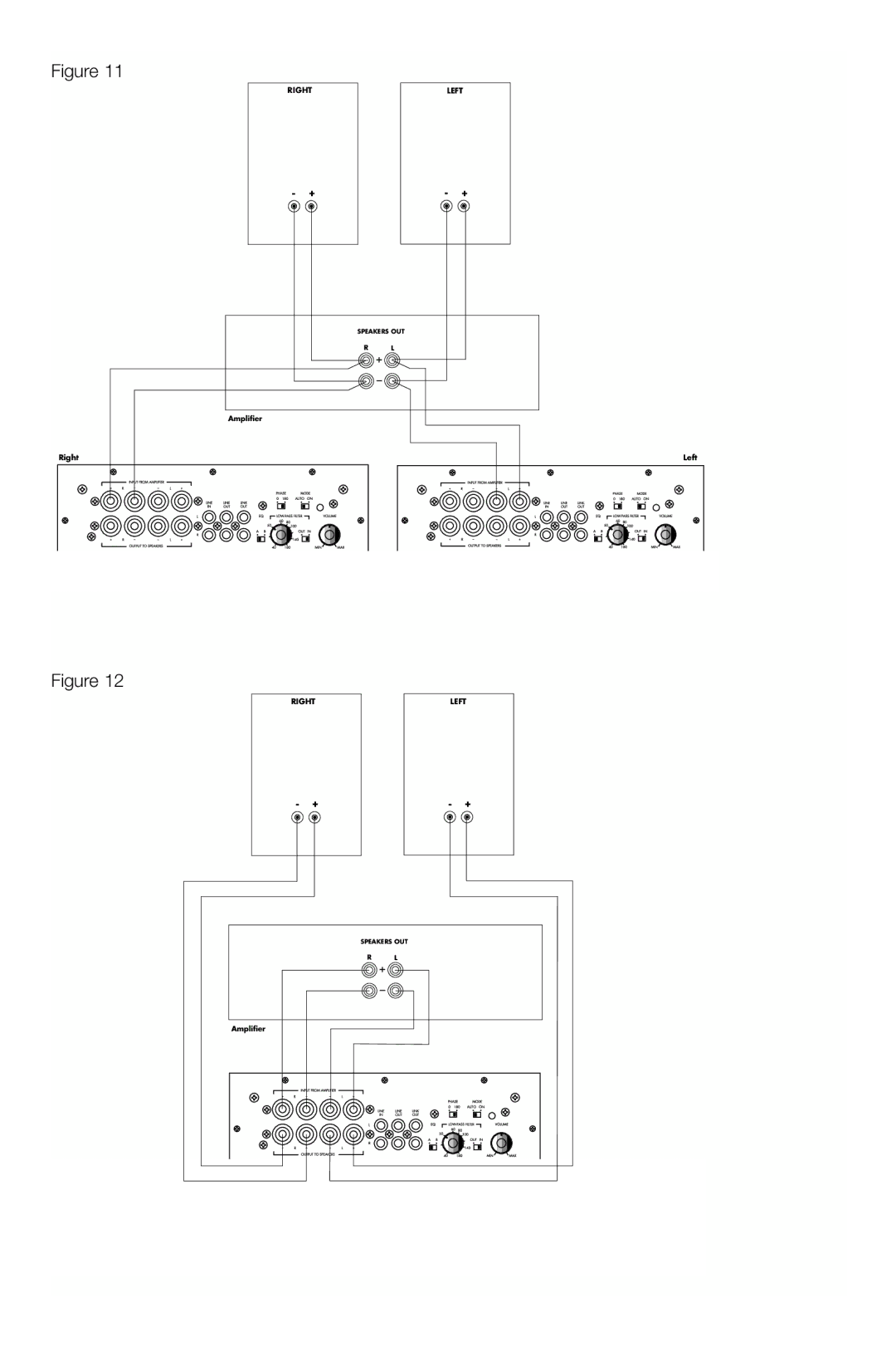 Bowers & Wilkins ASW600 owner manual Amplifier Right Left 