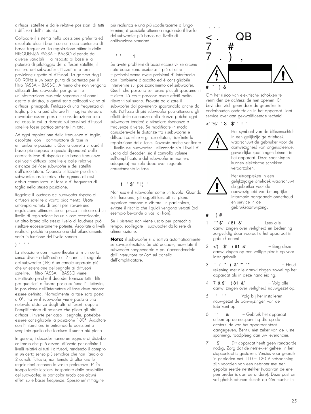 Bowers & Wilkins ASWCM owner manual Nederlands, Waarschuwing 