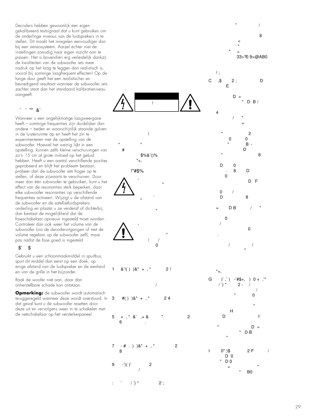 Bowers & Wilkins ASWCM owner manual Alle toepassingen, Onderhoud, Ελληνικα, Επεσυµ, ΓΙΑ ΤΗΝ Ασφαλεια ΣΑΣ 