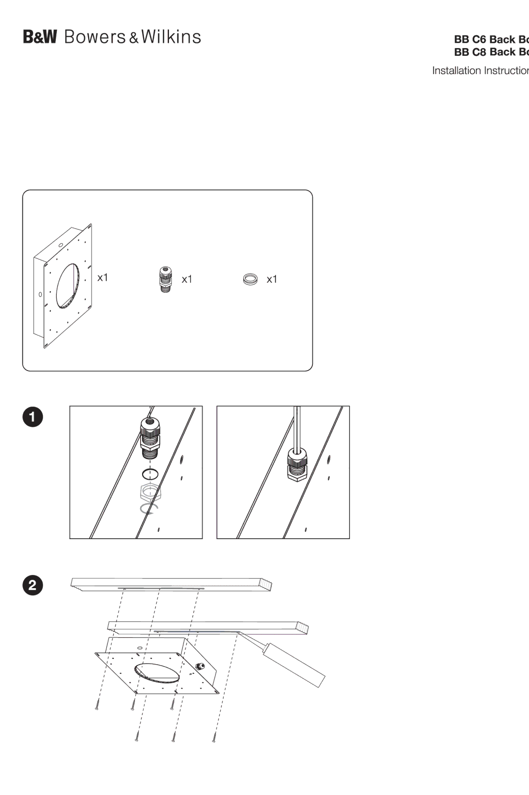 Bowers & Wilkins CCM616 owner manual 